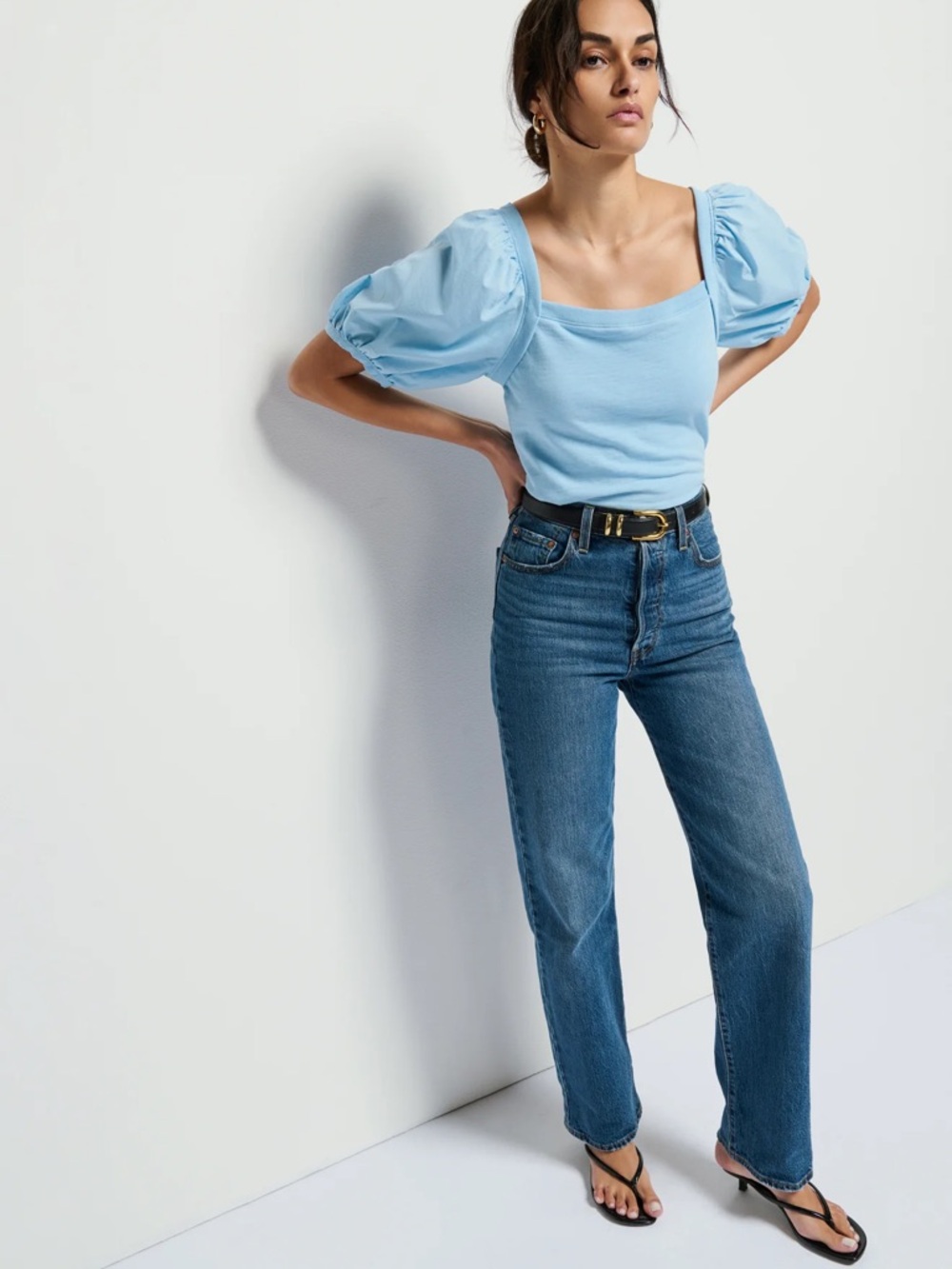 NATION LA blue top